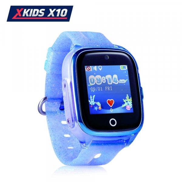 Xkids X10 Okosóra gyerekeknek Tárcsázási funkcióval, GPS Nyomkövetők,
Hívásfigyelés, Kamera, Lépésszámláló, SOS, IP54, Rezgés funkció, Kék