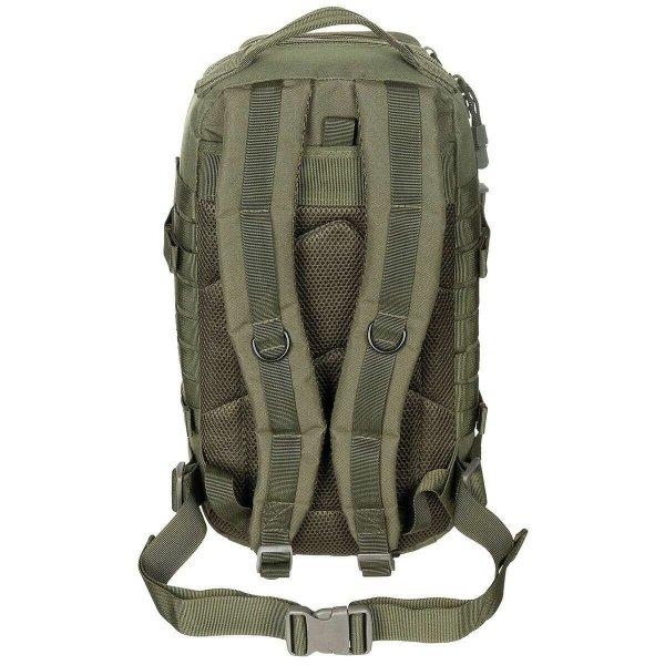 Assault moduláris hátizsák, 30 literes, több zsebes, hidratáló rendszerrel
kompatibilis, MFH zöld