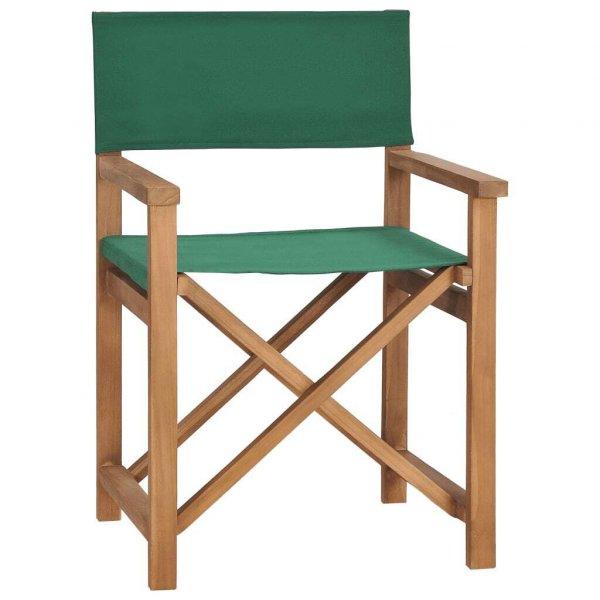 2 db zöld tömör tíkfa összecsukható rendezői szék
