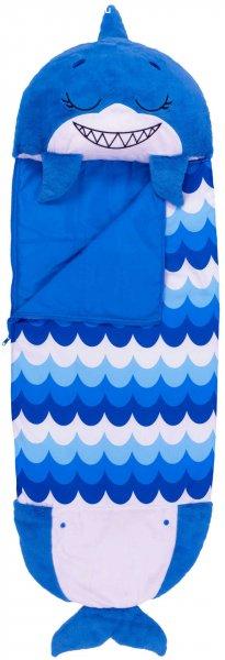 Happy Nappers hálózsák-párna: Sandal, a kék cápa - 137cm