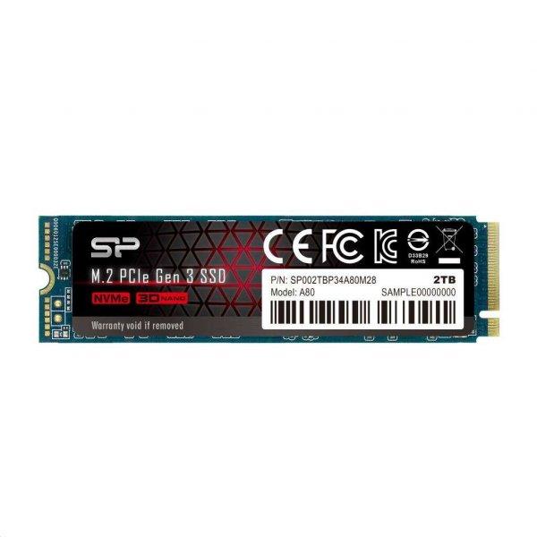 2TB Silicon Power P34A80 M.2 SSD meghajtó (SP002TBP34A80M28) (SP002TBP34A80M28)