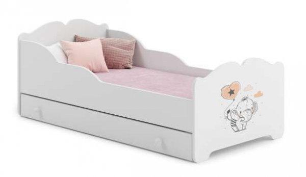 Kobi Anna Ifjúsági ágy matraccal és ágyneműtartóval 70x140cm #fehér -
Többféle matricával