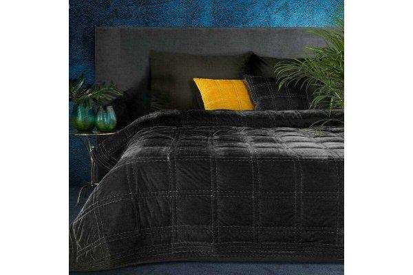 Kristin2 bársony ágytakaró Fekete 220x240 cm