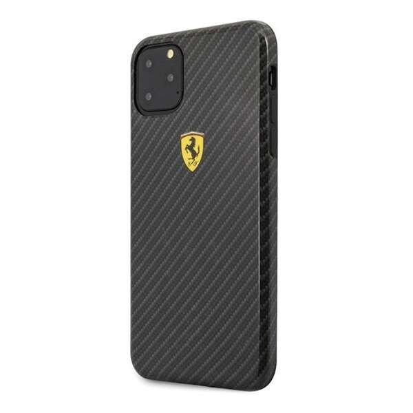 CG MOBILE Ferrari Scuderia műanyag telefonvédő (karbon minta) FEKETE [Apple
iPhone 11 Pro Max] (FESPCHCN65CBBK)