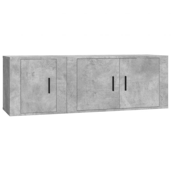 vidaXL 2-részes betonszürke szerelt fa TV-szekrényszett