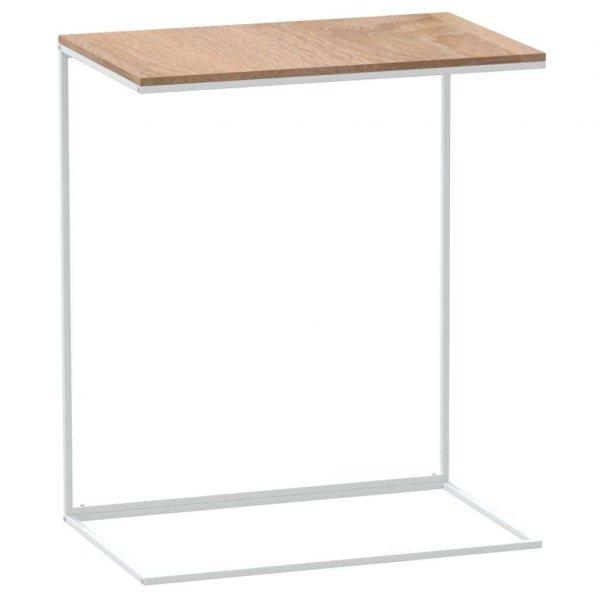 Fehér szerelt fa kisasztal 55 x 35 x 66 cm