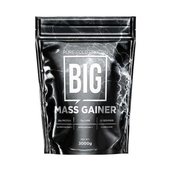 BIG-Mass Gainer tömegnövelő italpor - vanília 3000g - PureGold