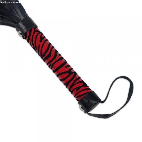  Whip Me Baby Leather Whip Black/Red 