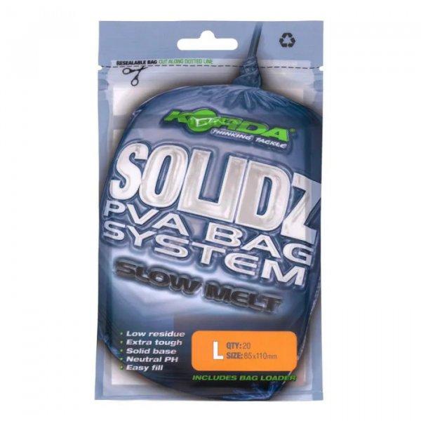 Korda Solidz Slow Melt PVA Bag System Large lassan oldódó PVA tasak 85x110mm
20db (KPVA8)