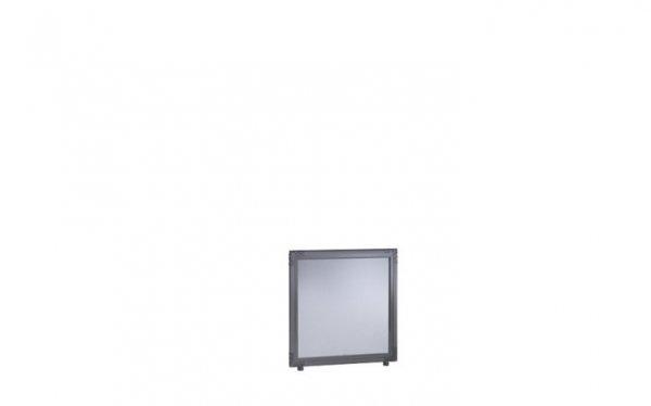 Válaszfal, füstszínű akrilüveg, ma x szé 650 x 650 mm, palaszürke keret