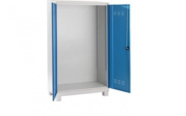 Felfogótálcás szekrény kültéri tároláshoz, üres szekrényház, 2100 x
1200 x 600 mm 