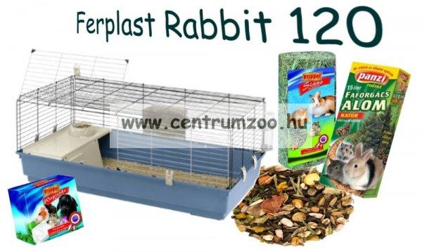 Ferplast Rabbit 120 Mega Pack felszerelt nyúlketrec 2 ajtóval (57053417Mpack)