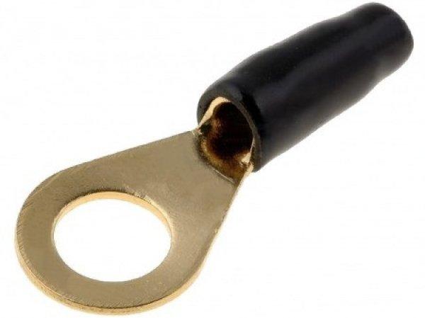 Szemes saru aranyozott 06 mm2 - 8 mm furat fekete SZS06-8F