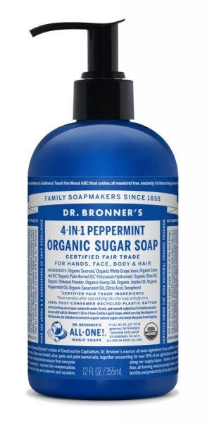 Dr. Bronner's Bio nádcukros szappan - Borsmenta 355ml