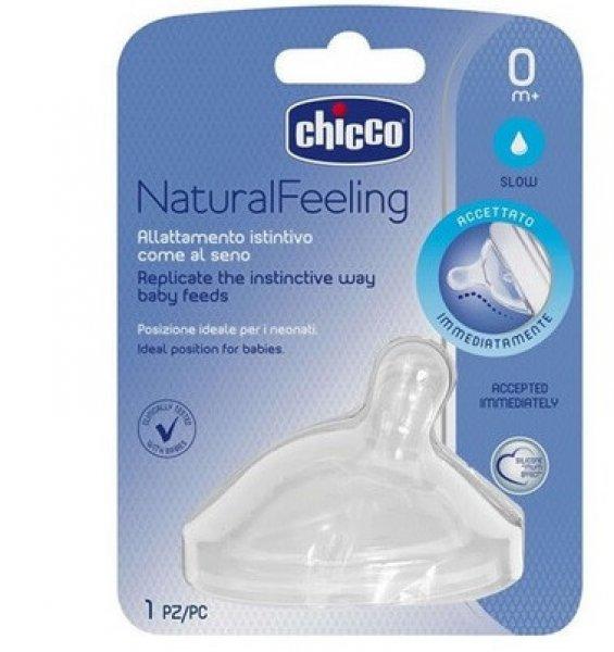 Chicco Natural Feeling ferde etetőcumi, 0m+ (1db)