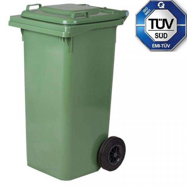 MŰANYAG SZEMETESKUKA 80 L - ZÖLD színű szelektív háztartási
hulladéktároló - TÜV - ICS-ITALIA P140080E -