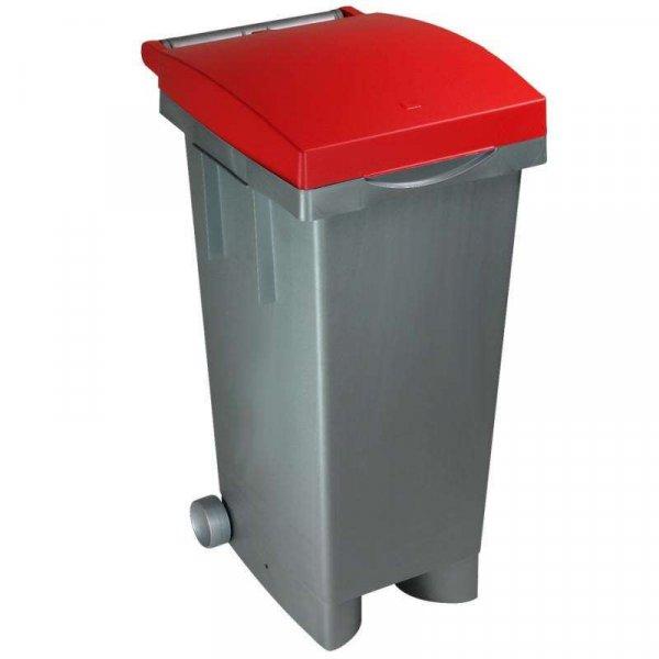 MŰANYAG SZEMETESKUKA 80 L - PIROS emelőtetős szelektív háztartási
hulladéktároló - ICS-ITALIA  C652083R -