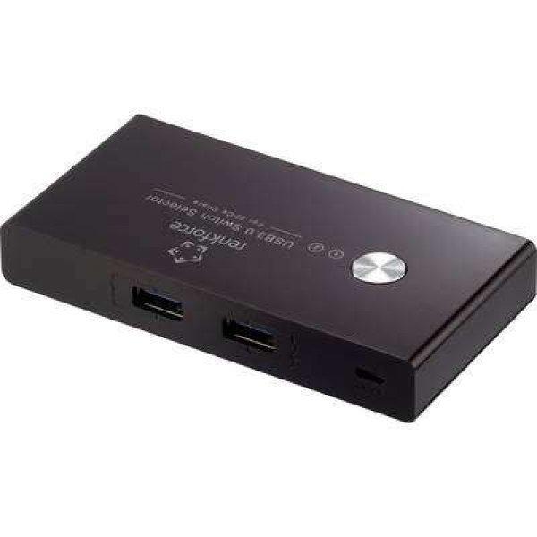 Renkforce RF-SHB-200 4 port USB 3.0 átkapcsoló + hub Fekete (RF-4474114)
