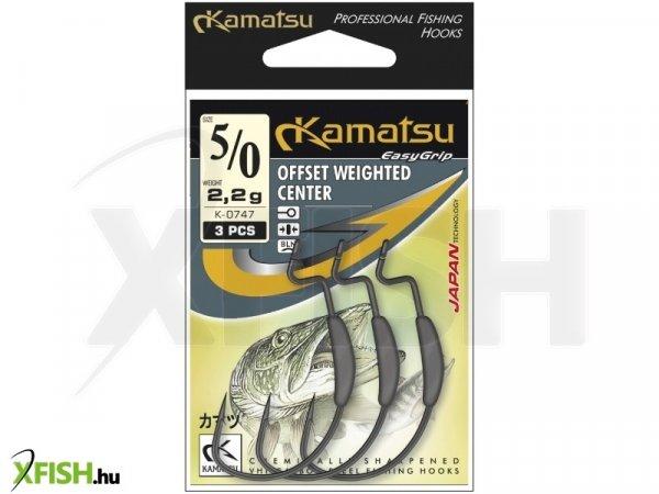 Kamatsu Offset Weighted Center 2/0 Blnr 0,8 G Rablóhalas Horog Black Nickel 3
db/csomag