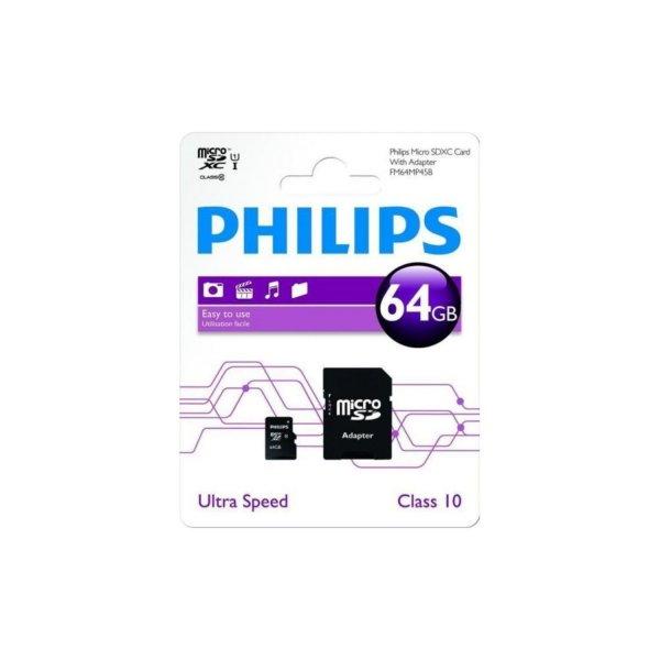 Memóriakártya 64GB SDHC CL10 PHILIPS