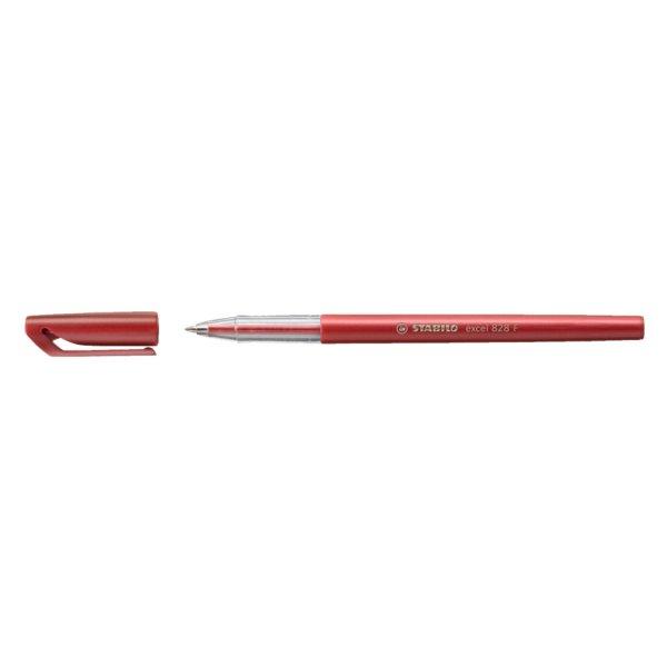 Golyóstoll 0,3mm, F Stabilo Excel 828, írásszín piros