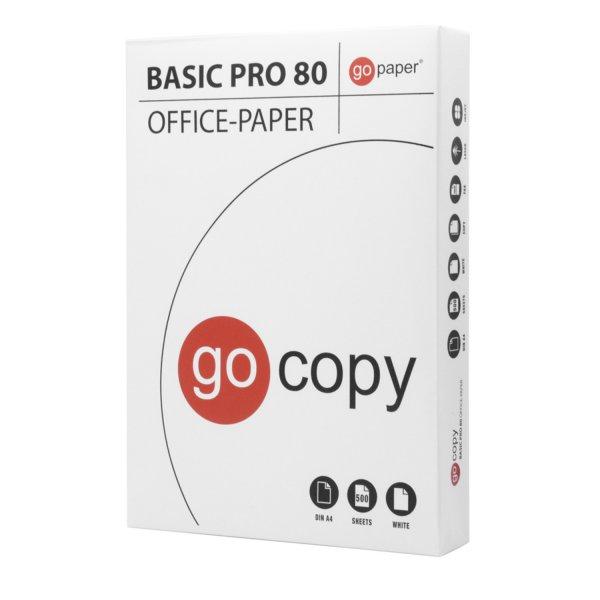 Másolópapír, A4, 80 Pro Go Copy, CIE fehérség 160, PEFC, 500ív/csomag. 