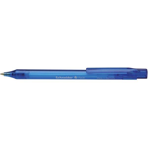 Golyóstoll nyomógombos 0,5mm, Schneider Fave, írásszín kék