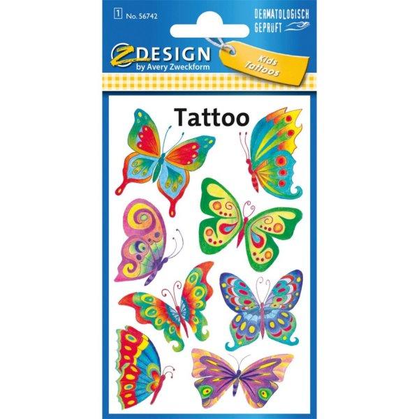 Matrica tetoválás  1ív/csomag Avery pillangók