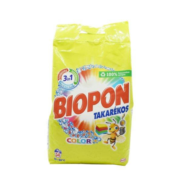 Mosópor 3,51 kg (54 mosás) színes ruhákhoz Biopon Takarékos Color