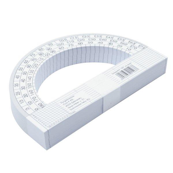 Szögmérő papír 180°