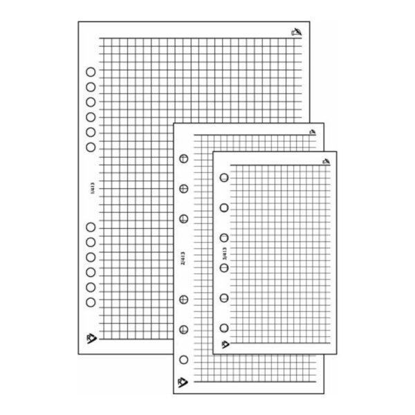 Gyűrűs kalendárium utántöltő csomag  1/413 fehér papíros négyzethálós
jegyzet L mérethez Realsystem