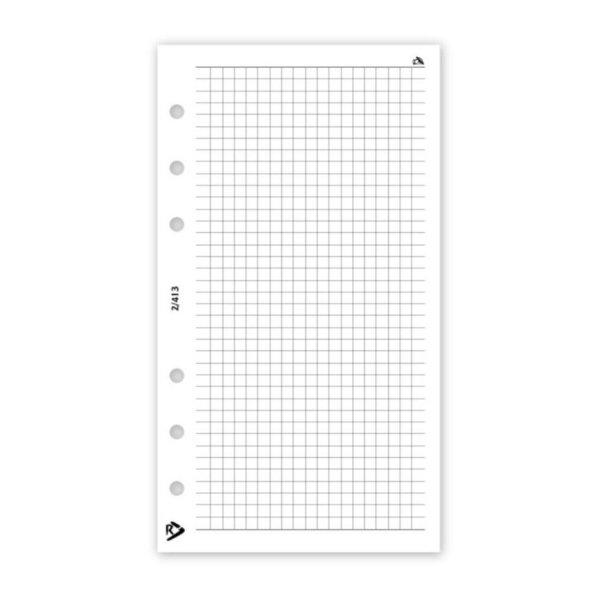 Gyűrűs kalendárium utántöltő csomag  2/413 fehér papíros négyzethálós
jegyzet M mérethez Realsystem