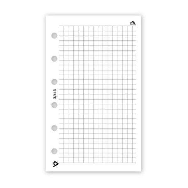 Gyűrűs kalendárium utántöltő csomag  3/413 fehér papíros négyzethálós
jegyzet S mérethez Realsystem