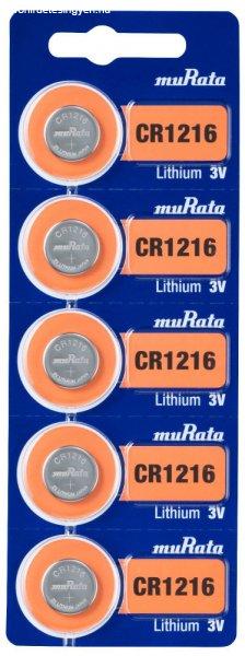 MURATA(Sony) CR1216 lithium gombelem 3V bl/5
