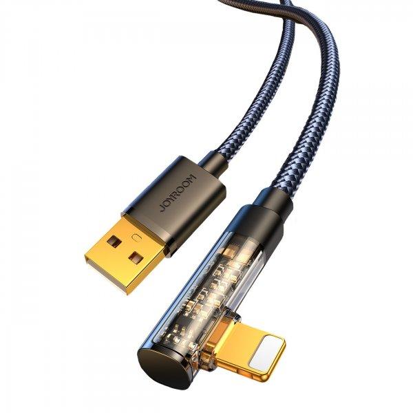 Joyroom Lightning - USB kábel gyorstöltéshez és adatátvitelhez 2,4A 1,2 m
fekete (S-UL012A6)