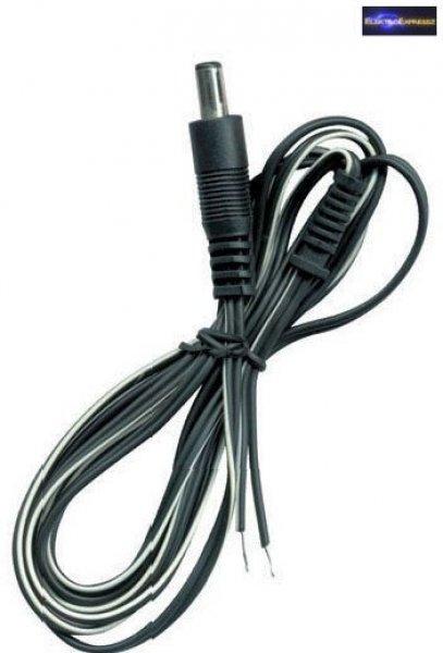  2,1/5,5mm DC táp dugóval szerelt kábel.