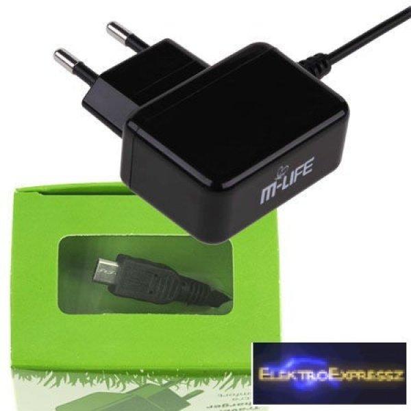 Töltő GSM M-LIFE micro USB 230V 5V 1A
