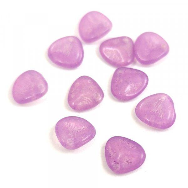 Préselt rózsaszirom gyöngy - Rose Petal - Crystal Opal Violet Luster - 8x7mm