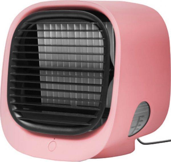 Hordozható mini léghűtő ventilátor - USB - pink