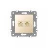 Arany 2RJ45 Cat.5e UTP aljzat