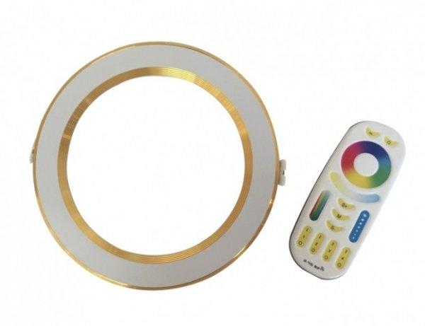 Mi Light 12 W-os süllyesztett RGB és szabályozható színhőmérsékletű 
kör alakú LED-es mennyezetlámpa távirányítóval
