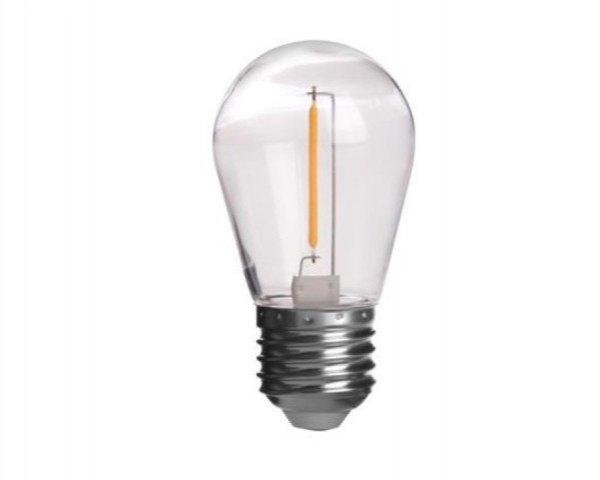 MasterLED ST14 filamentszálas  üveg LED izzó 1 W  meleg fehér  E27 10
darabos készlet