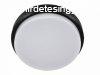 Strhm Aron 18 W-os 210 mm kerek natr fehr  fekete mennye