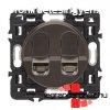 Legrand Cliane 2xRJ45 Cat. 6A UTP csatlakozaljzat, grafit 