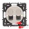 Legrand Cliane 2xRJ45 Cat. 6 FTP csatlakozaljzat, titnium