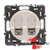 Legrand Cliane 2xRJ45 Cat. 6 STP csatlakozaljzat, titnium