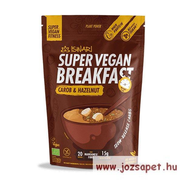 Super Vegan Reggeli Karob, Mogyoró, Protein 1200g, Gluténmentes,
Laktózmentes, Bio