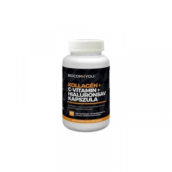 Biocom Kollagén + C-vitamin + Hialuronsav kapszula 100 db