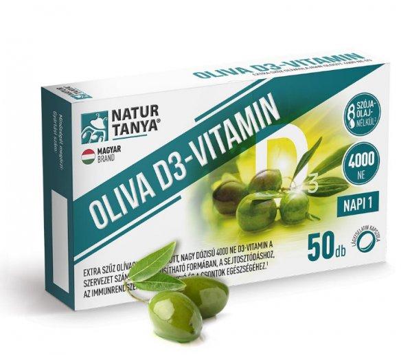 Natur Tanya® OLIVA D3-vitamin. 4000 NE Quali®-D aktív D3-vitamin