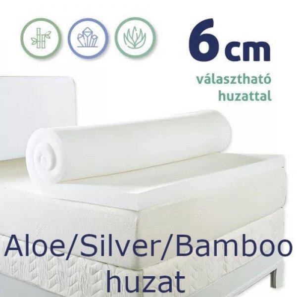 Ortho-Sleepy Memory topper fedőmatrac, Silver, Aloe vagy Bamboo huzattal, 6cm
magas